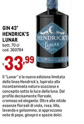 Metro Hendrick's Gin offerta