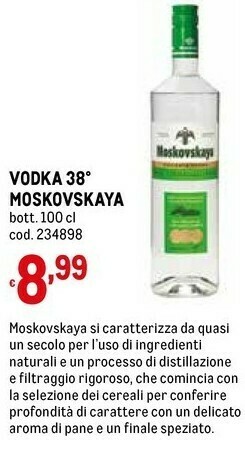Metro Moskovskaya Vodka offerta