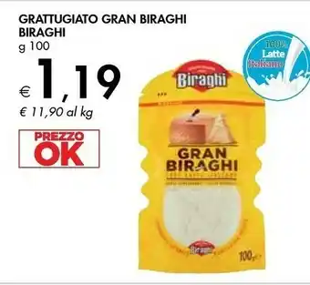 Bennet Biraghi Gran 100% Latte Italiano Grattugiato Fresco 100 G(ml) offerta