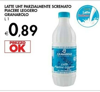 Bennet Granarolo Piacere Leggero Latte UHT Parzialmente Scremato 1000 G(ml) offerta