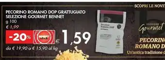 Bennet Bennet Pecorino Romano Dop Grattugiato Selezione Gourmet 100 G offerta