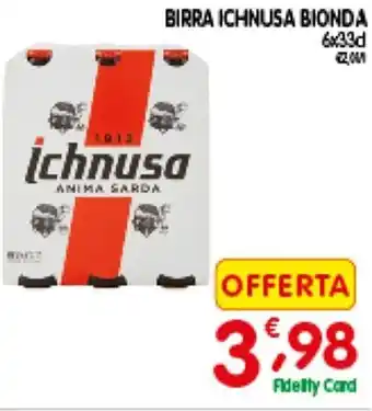 D'Ambros Ichnusa Birra Bionda 6x33cl offerta