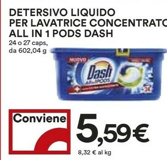 Coop Dash Detersivo lavatrice offerta
