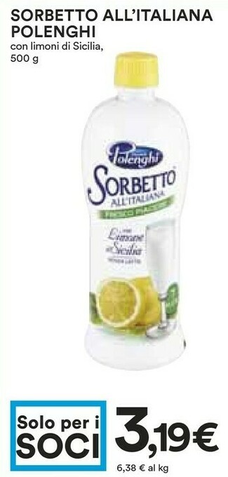 Coop Polenghi Sorbetto offerta
