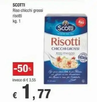 Crai Scotti Riso Chicchi Grossi Risotti offerta