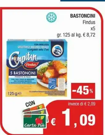 Crai Findus Bastoncini 125 Gr offerta