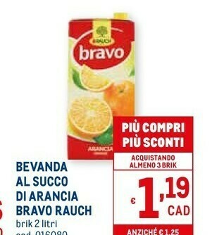 Metro Bravo Succhi di frutta offerta