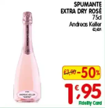 D'Ambros Andreas Keller Spumante Extra Dry Rosè 75cl offerta