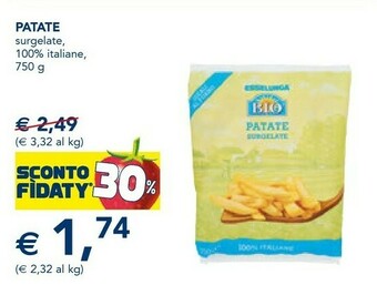 Esselunga Esselunga - Patate Surgelate Bio 750 G(ml) offerta