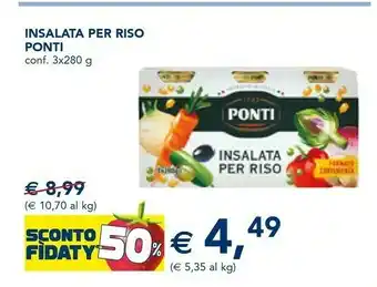 Esselunga Ponti Insalata Per Riso 280 G(ml) offerta