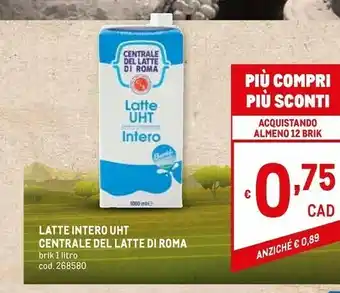 Metro Centrale del latte di roma Latte parzialmente scremato offerta