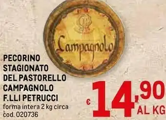 Metro Campagnolo Pecorino offerta
