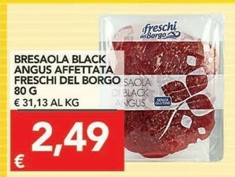 TuoDi I Freschi Del Borgo Bresaola Black Angus Affettata offerta