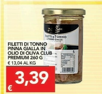 TuoDi Club Premium Filetti Di Tonno Pinna Gialla In Olio Di Oliva offerta