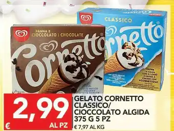 TuoDi Algida Gelato Cornetto Classico/ Cioccolato offerta