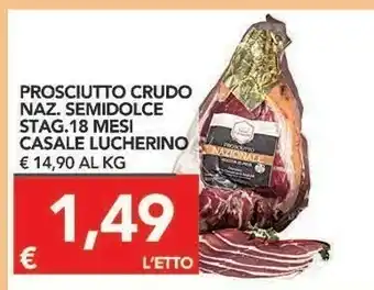 TuoDi Prosciutto Crudo Naz Semidolce Stag18 Mesi Casale No offerta