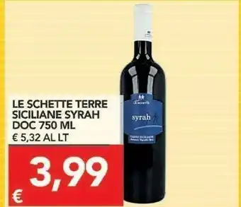TuoDi Le Schette Terre Siciliane Syrah Doc offerta