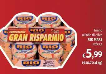 Rio Mare Tonno all'olio di oliva 7x80 g