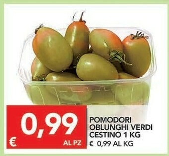 Pomodori Oblunghi Verdi Cestino