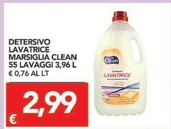 TuoDi Clean Detersivo Lavatrice Marsiglia 55 Lavaggi 3,96 L offerta