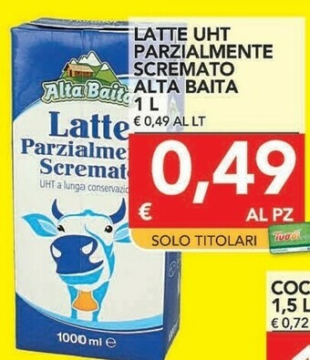 TuoDi Alta baita Latte Parzialmente Scremato UHT offerta