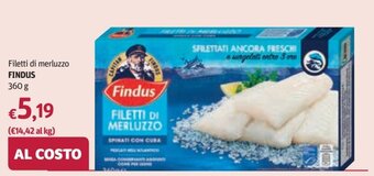 Futura Supermercati Findus Filetti di merluzzo 360 g offerta