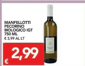 TuoDi Manfellotti Pecorino Biologico Igt 750 Ml offerta