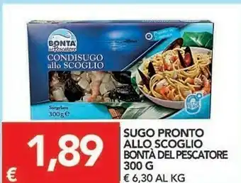 TuoDi Bontà del pescatore Bonta Del Pescatore Sugo Pronto Allo Scoglio 300 G offerta
