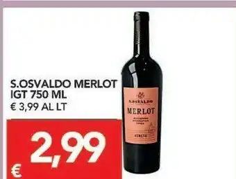 TuoDi S.osvaldo Merlot Igt 750 Ml offerta