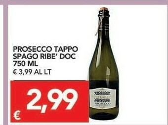 TuoDi Prosecco Tappo Spago Ribe' Doc offerta