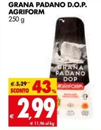 Tigros Grana Padano D.O.P. Agriform 250 g offerta