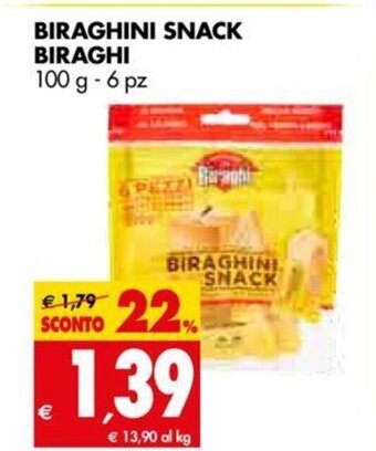 Tigros Biraghini Snack Biraghi 100 g - 6 pz offerta