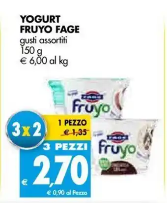 Tigros Yogurt Fruyo Fage gusti assortiti 150g offerta