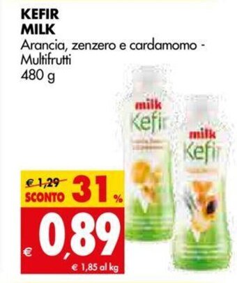 Tigros Kefir Milk Arancia, zenzero e cardamomo Multifrutti 480 g offerta