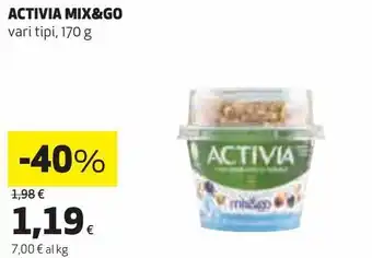 Ipercoop Activia mix&go offerta
