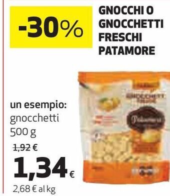 Ipercoop Gnocchi o gnocchetti freschi patamore offerta