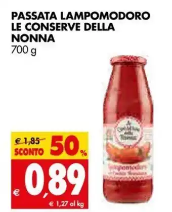 Tigros Passata Lampomodoro Le Conserve Della Nonna 700g offerta