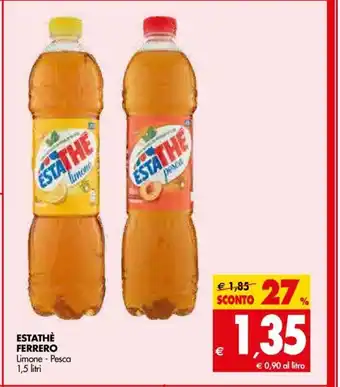 Tigros Estathè Ferrero Limone-Pesca 1,5 litri offerta