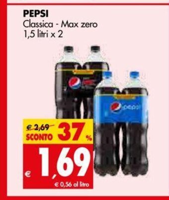 Tigros Pepsi Classico - Max zero 1,5 litri x 2 offerta