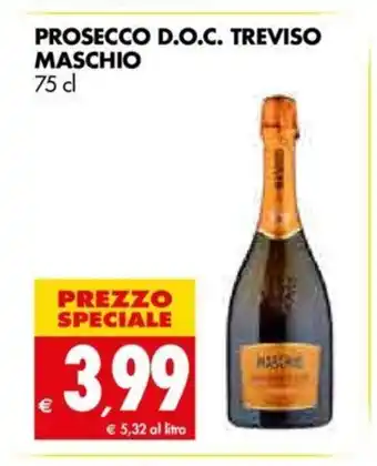Tigros Prosecco D.O.C. Treviso Maschio 75 cl offerta