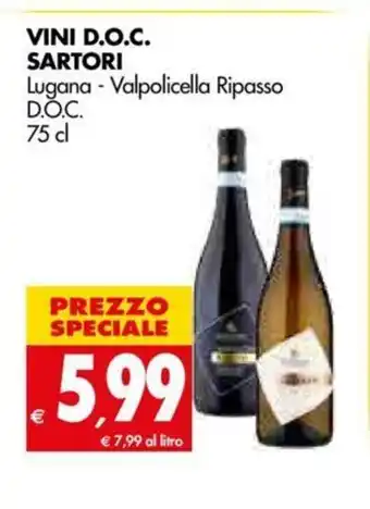 Tigros Vini D.O.C. Sartori Lugana - Valpolicella Ripasso D.O.C. 75 cl offerta