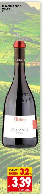 Tigros Chianti D.O.C.G. Melini 75 cl offerta