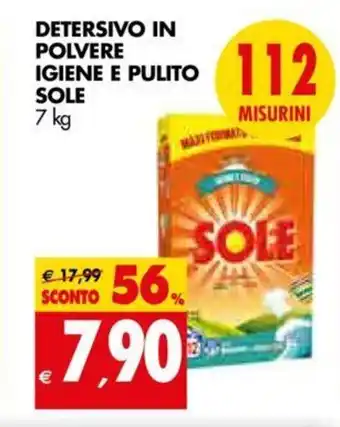 Tigros Sole Detersivo In Polvere Igiene E Pulito 7 kg offerta