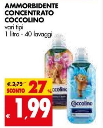 Tigros Coccolino Ammorbidente Concentrato 1 litro - 40 lavaggi offerta