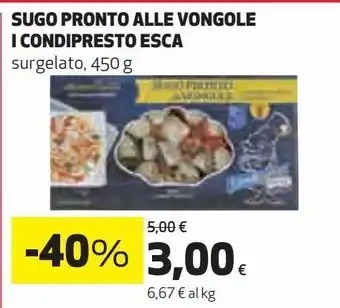 Ipercoop Sugo pronto alla vongole i condipresto esca offerta