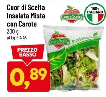 DPiù Cuor di Scelta Insalata Mista con Carote 200 g offerta