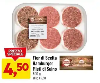 DPiù Fior di Scelta Hamburger Misti di Suino 600 g offerta
