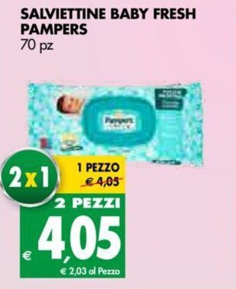 Pampers Salviettine Baby Fresh 70 pz