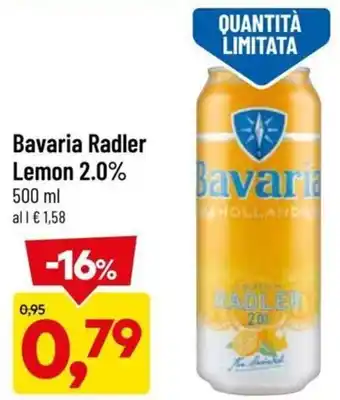 DPiù Bavaria Radler Lemon 2.0% 500 ml offerta