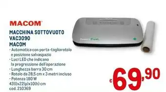 Metro Macom Macchina sottovuoto offerta